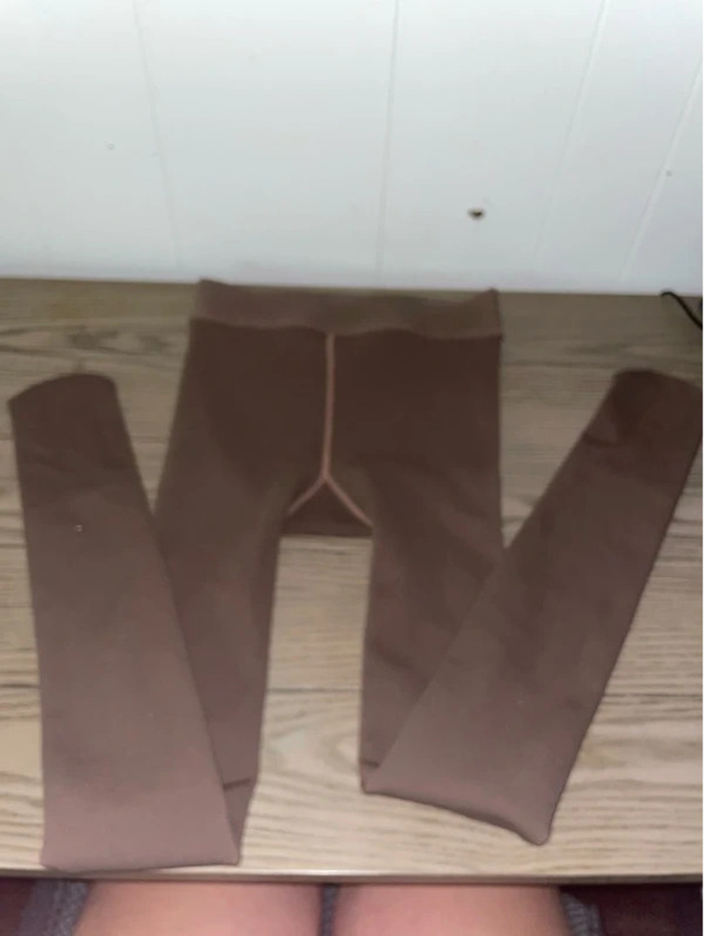 Skin colored warm leggings